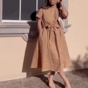 Grae Cove 100% Linen A-line Dress, Sz Large, European Vibes, Summer Vacation